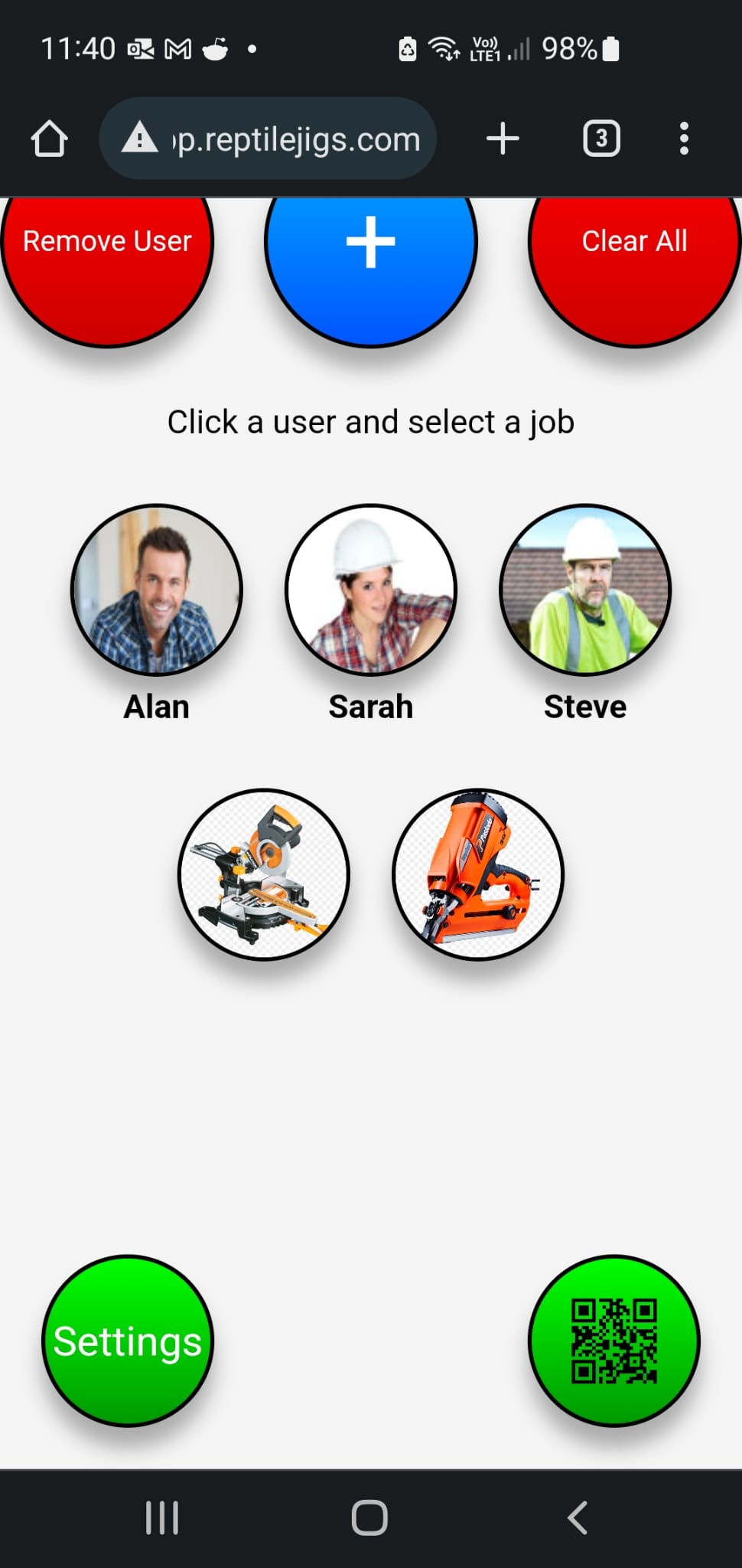 Homepage of Skirting App